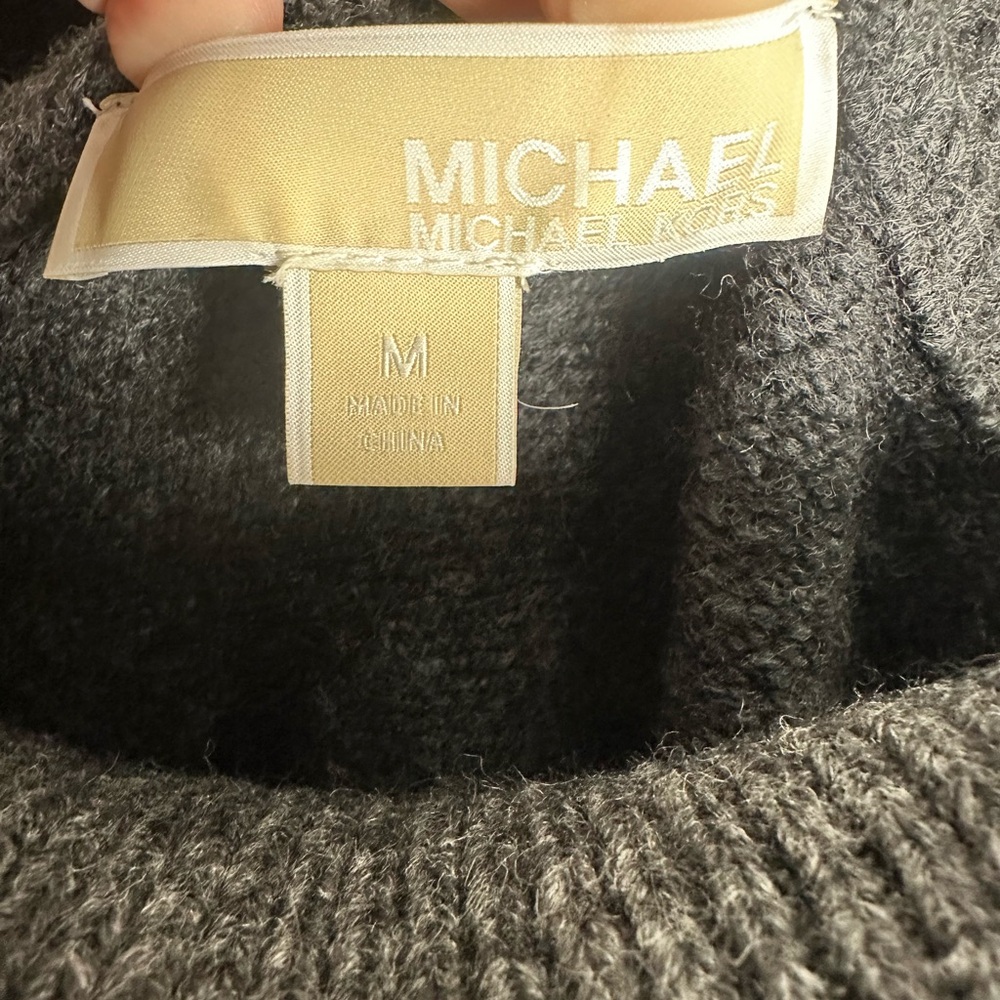 EUC MICHAEL Michael Kors Charcoal Knit Sweater Dress - Picture 2 of 9